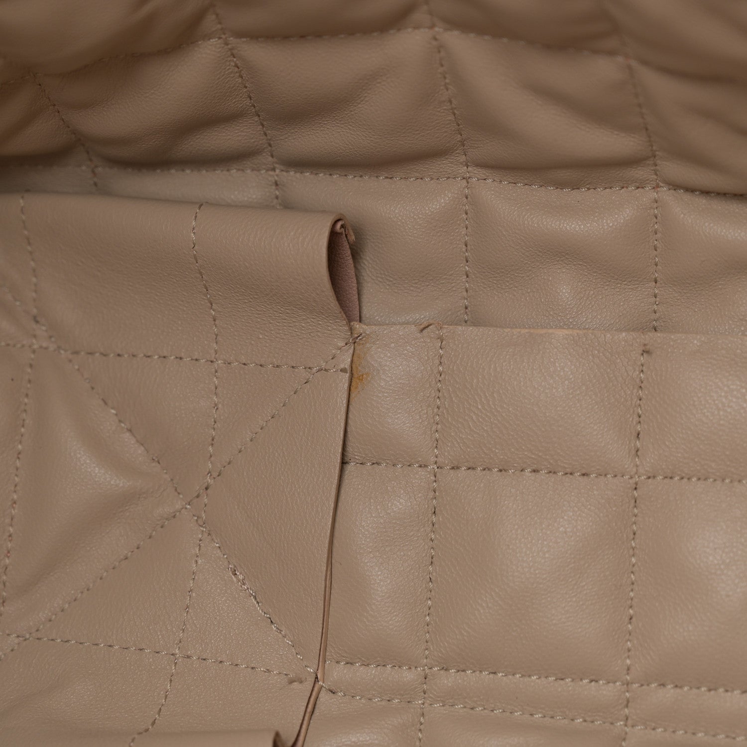 Celine Calfskin Quilted Vertical Cabas Tote Beige 10 of 13