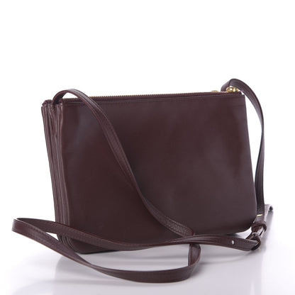 Celine Smooth Lambskin Small Trio Crossbody Bag Burgundy 3 of 10