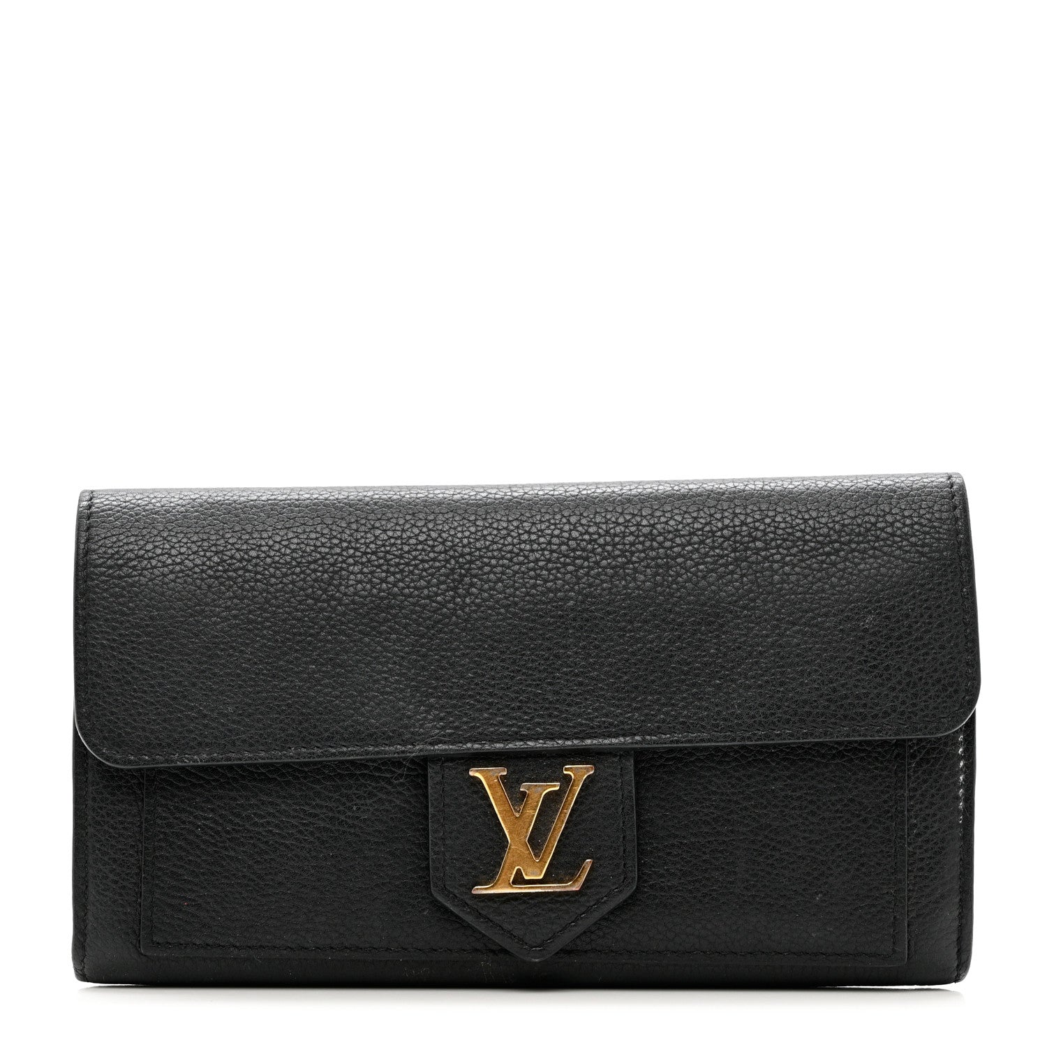 Louis Vuitton Calfskin Lockme Wallet Black 1 of 12