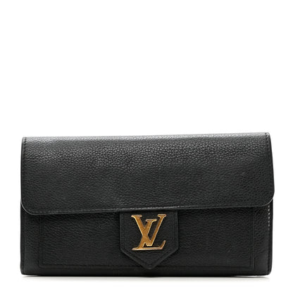 Louis Vuitton Calfskin Lockme Wallet Black 1 of 12
