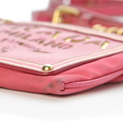 Prada Tessuto Nylon Saffiano Logo Crossbody Bag Fuxia 13 of 13