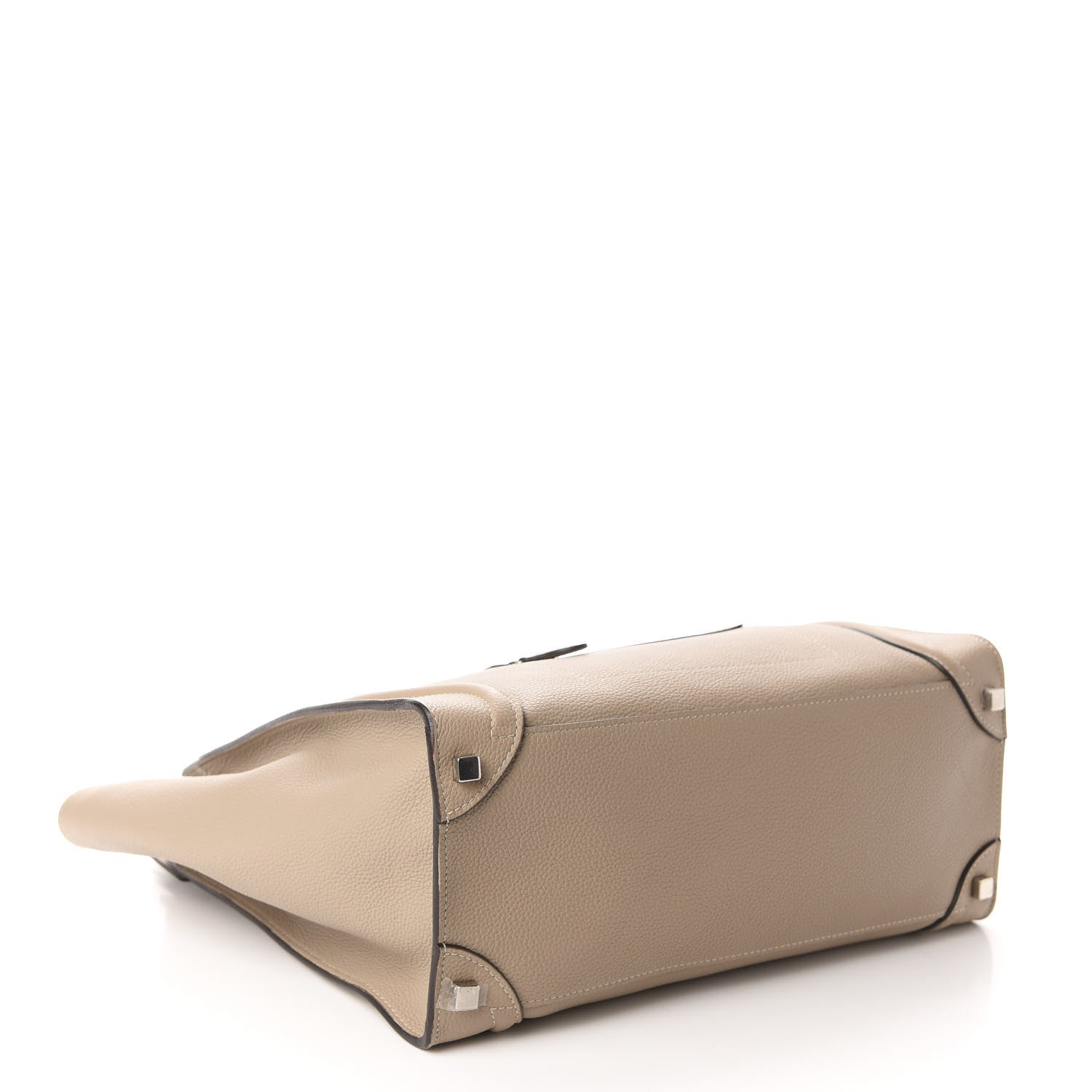 Celine Drummed Calfskin Shoulder Luggage Dune 4 of 10
