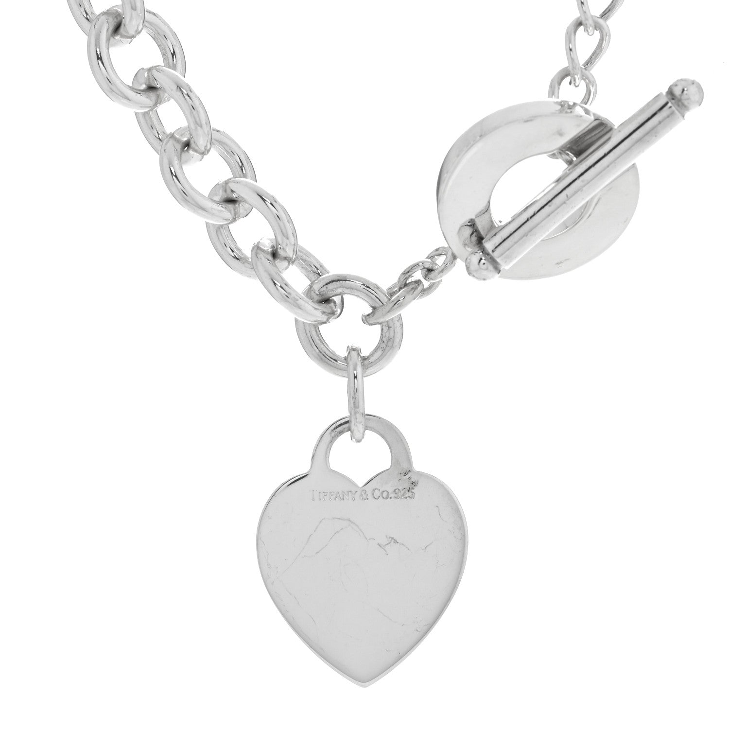 Tiffany Sterling Silver Heart Tag Toggle Necklace 4 of 4