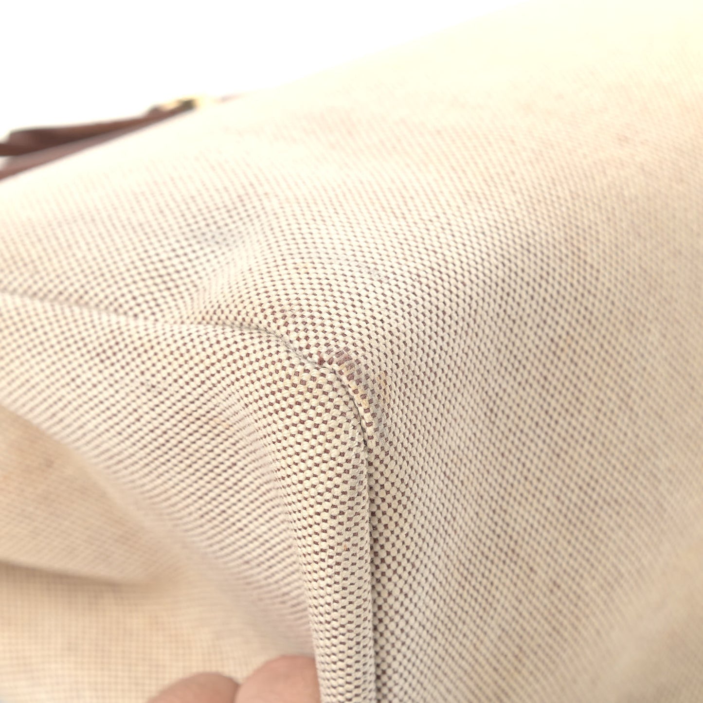 Toile Vache Calfskin Herbag Cabas Havane