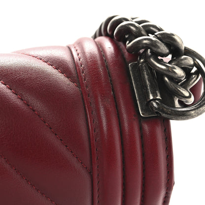 Chanel Calfskin Chevron Quilted Medium Boy Flap Red 13 of 13