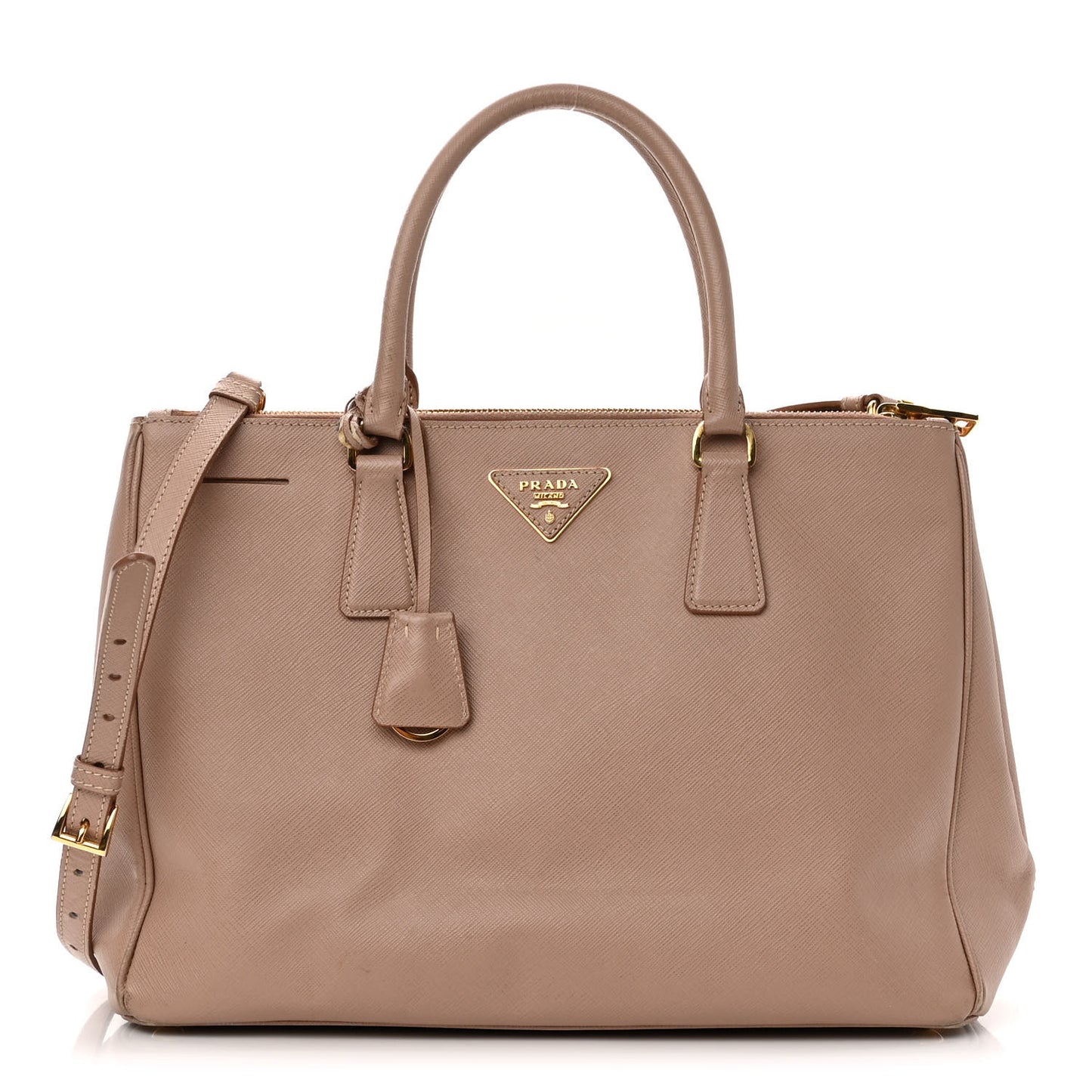 Saffiano Medium Galleria Double Zip Tote Cammeo