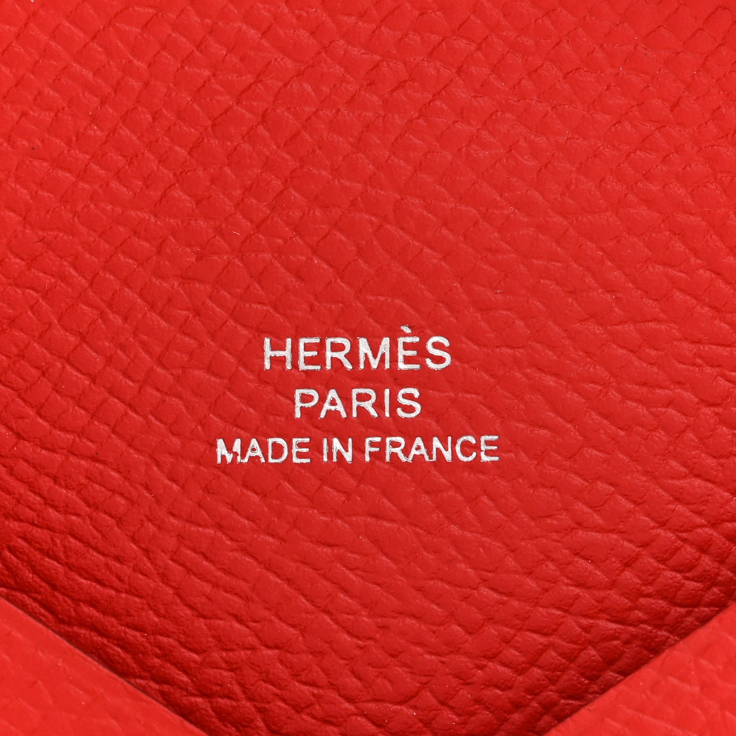 Hermes Epsom Calvi Card Case Rouge Piment 6 of 9