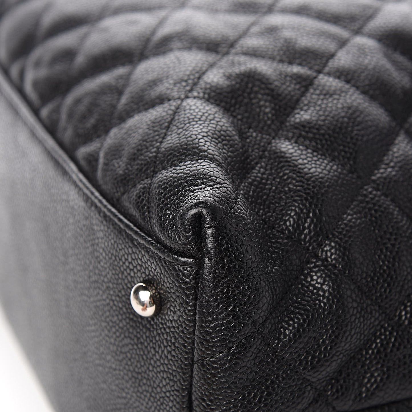 Caviar Quilted French Riviera Shouler Bag Black