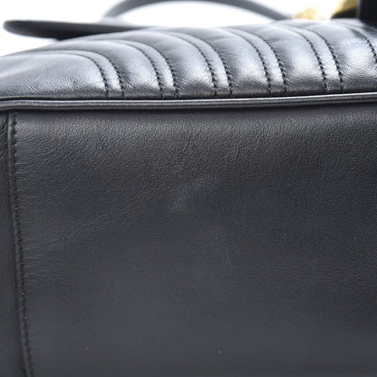 Gucci Calfskin Matelasse Large GG Marmont Shoulder Bag Black 18 of 20