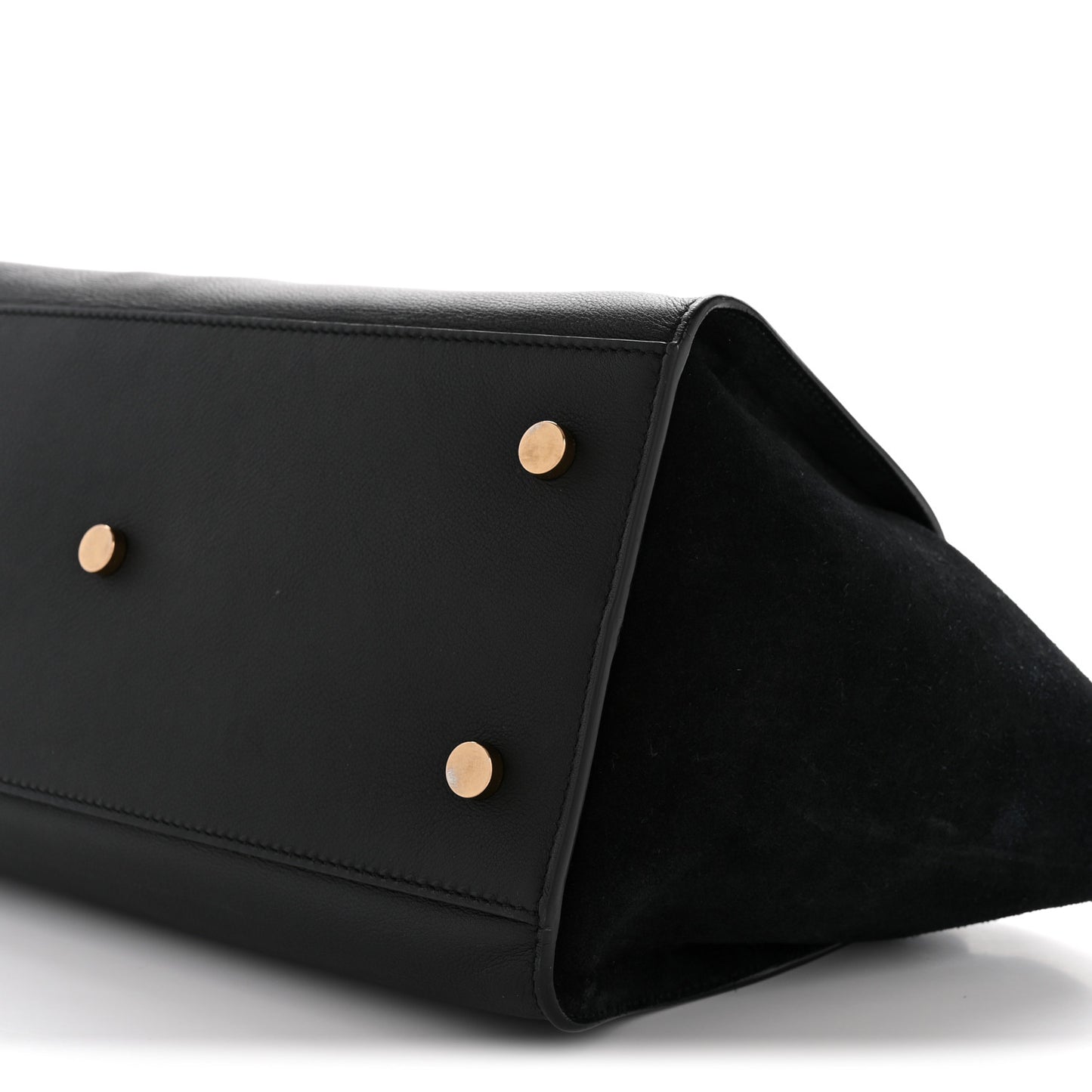 Calfskin Suede Small Monogram Downtown Cabas Black