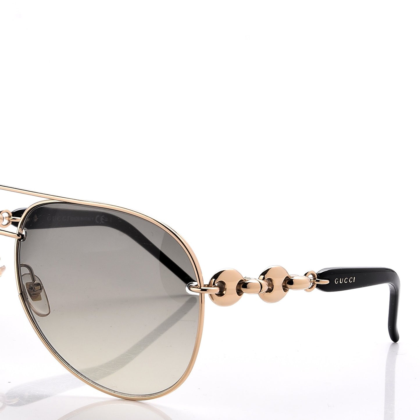 Marina Chain Aviator Sunglasses GG 4225/S Gold Black