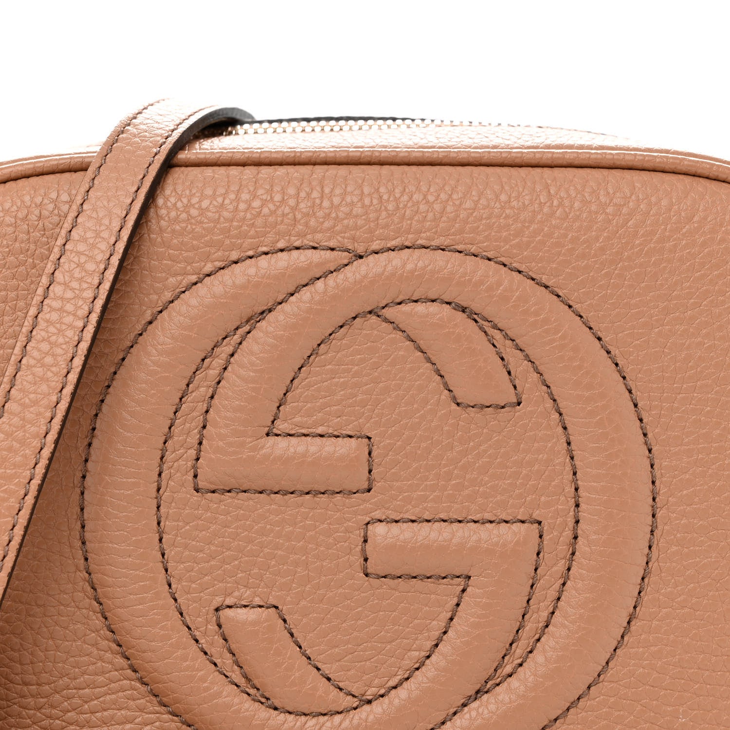 Gucci Pebbled Calfskin Small Soho Disco Bag Camelia 9 of 12