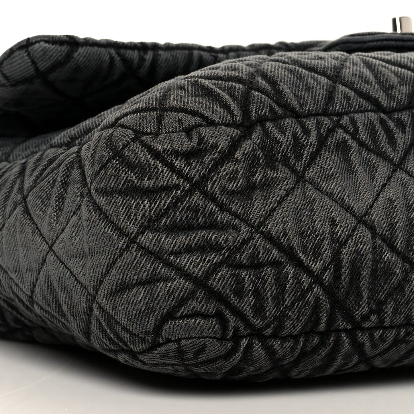 Denim Quilted Denimpression Flap Grey Black