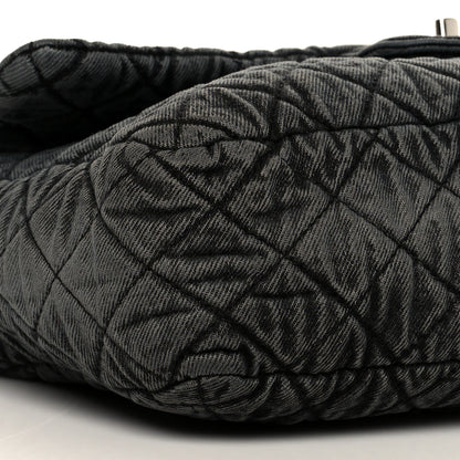 Chanel Denim Quilted Denimpression Flap Grey Black 8 of 9