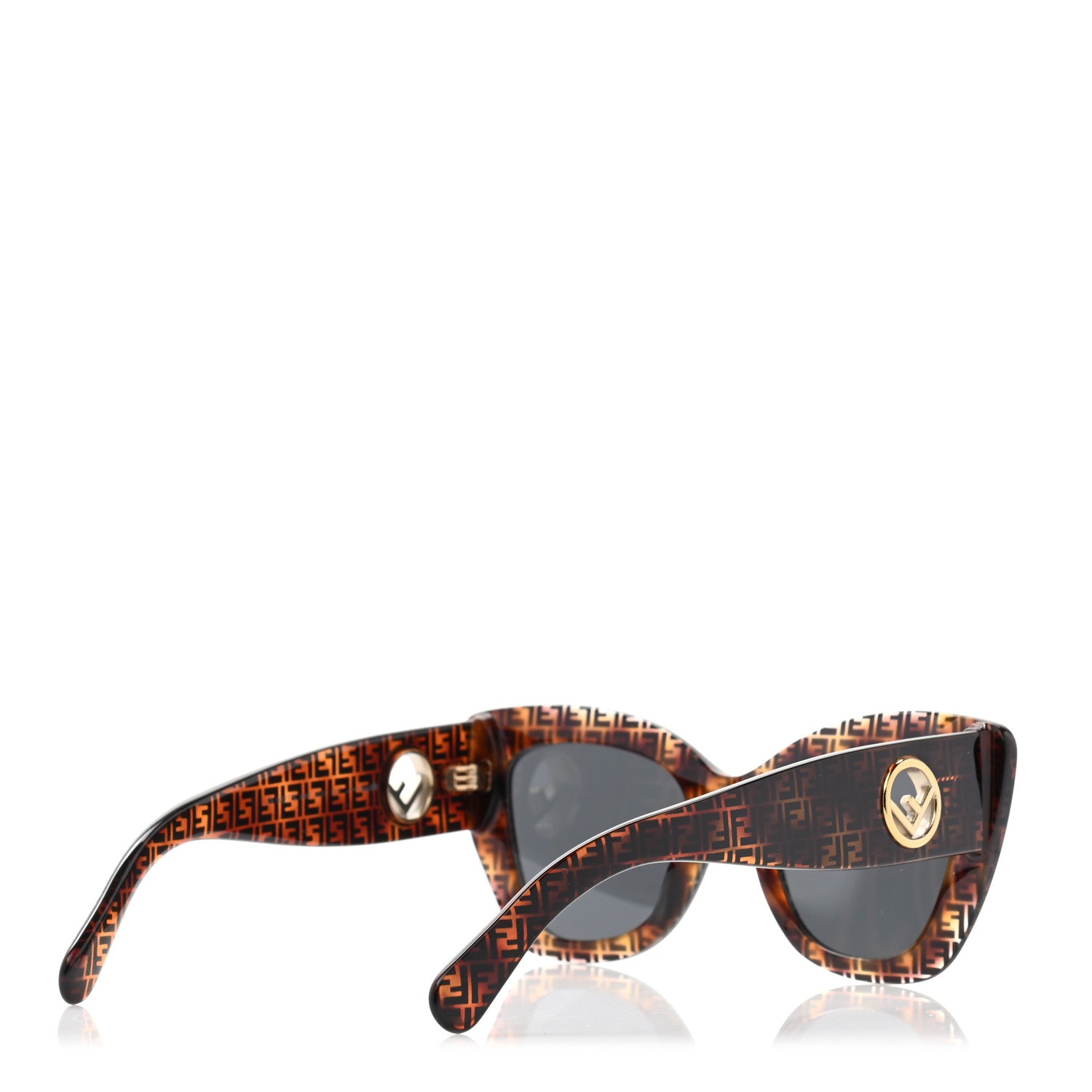 Fendi Acetate F is Fendi FF 51mm Cat Eye Sunglasses 0327/S Tortoise Camouflage 4 of 6
