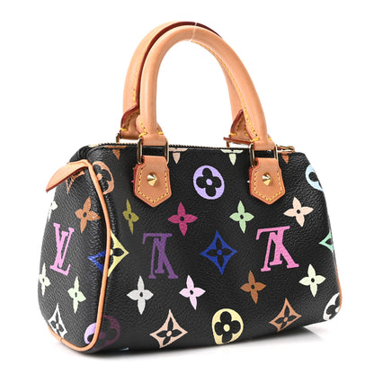 Louis Vuitton Monogram Multicolor Mini Sac HL Speedy Black 3 of 10