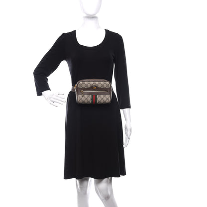 Gucci GG Supreme Monogram Web Small Ophidia Belt Bag 85 34 Dark Brown 2 of 11