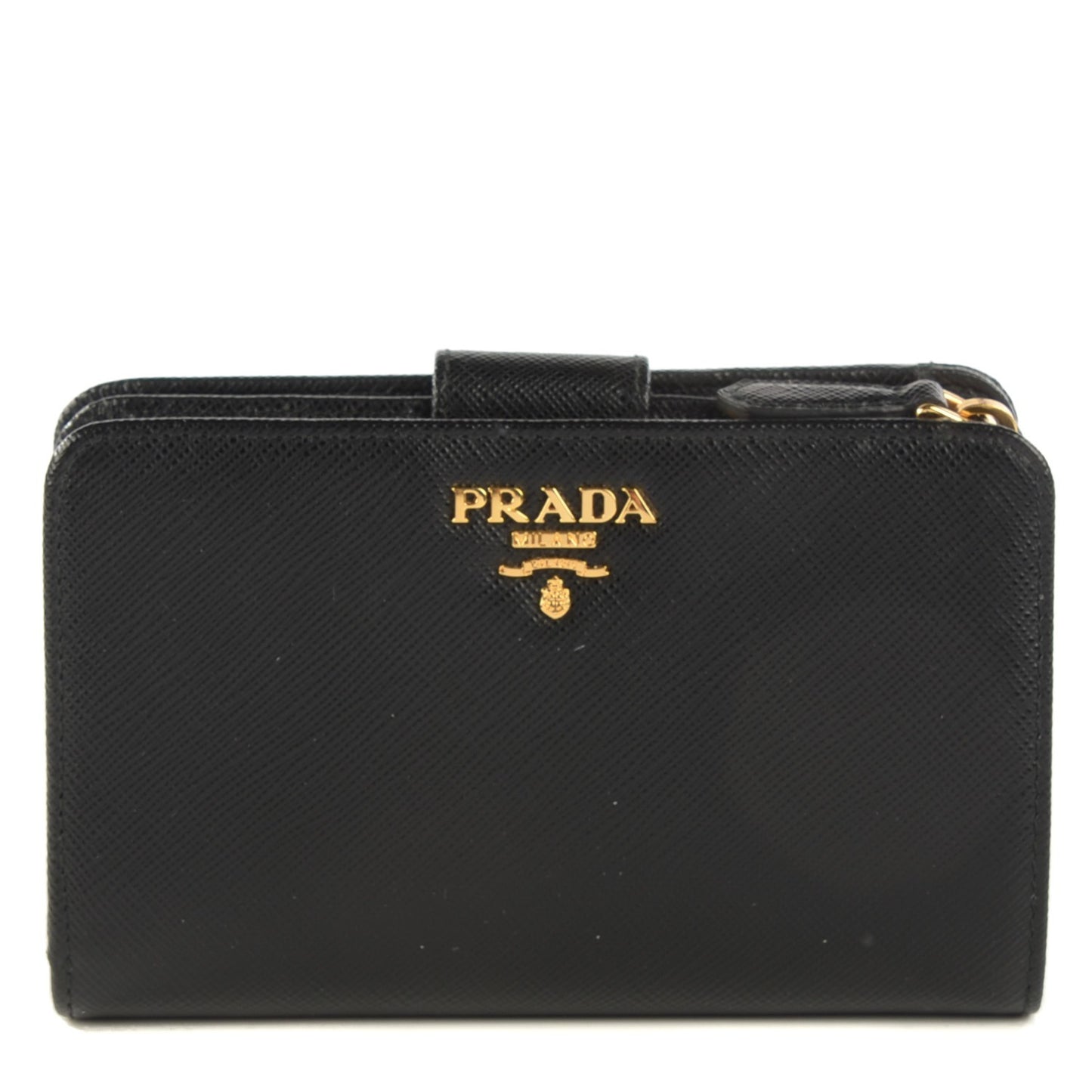 Saffiano Metal Compact Wallet Black