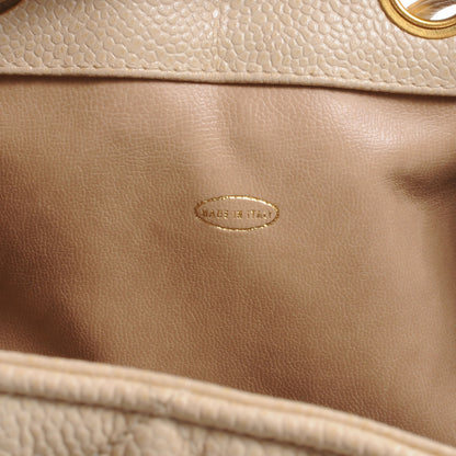 Chanel Caviar Drawstring Shoulder Bag Beige 8 of 8