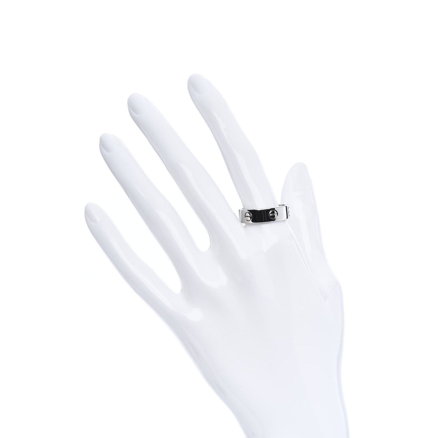 18K White Gold 6mm LOVE Ring 59 8.75