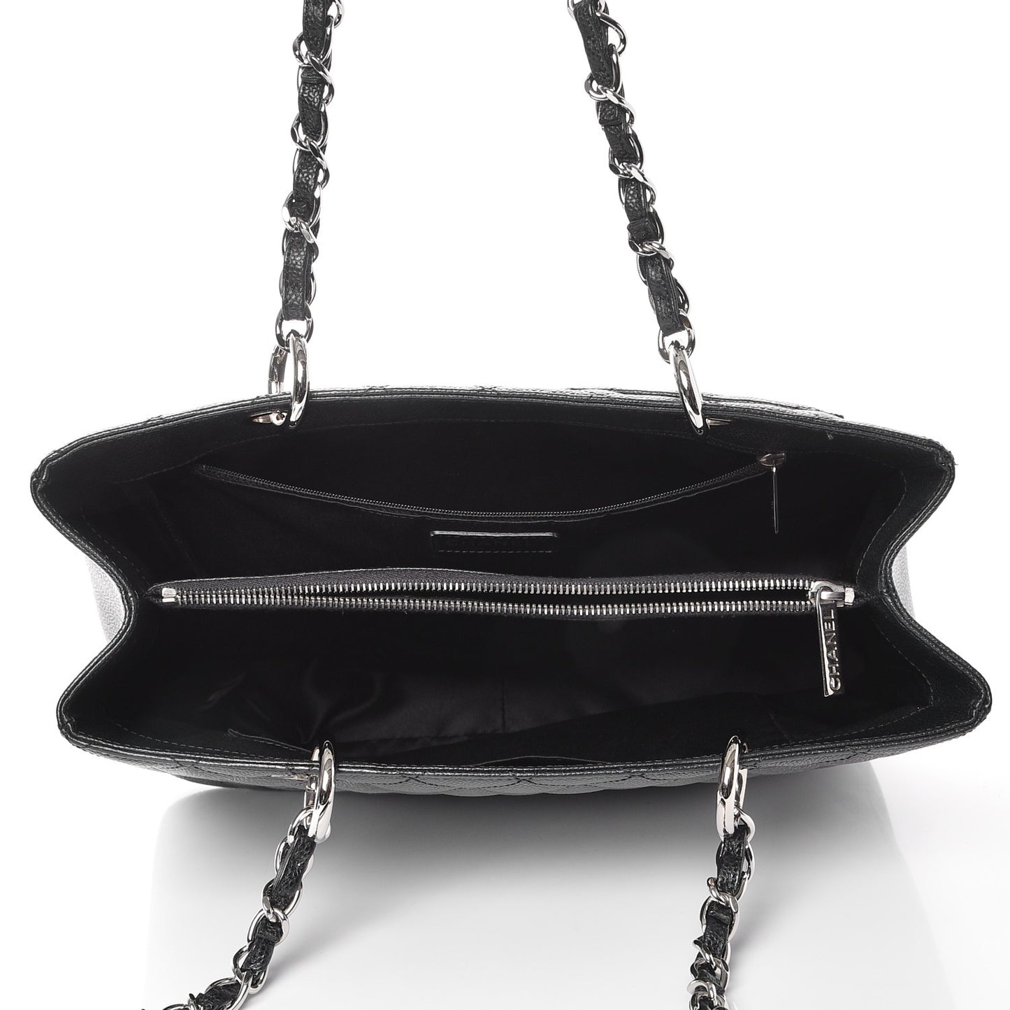 Caviar Quilted Grand Shopping Tote GST Black