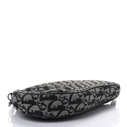 Christian Dior Monogram Mini Saddle Pochette Navy 3 of 4