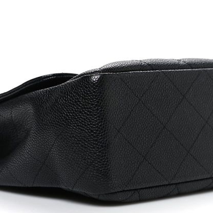 Chanel Caviar Quilted Jumbo Single Flap Black 9 of 10