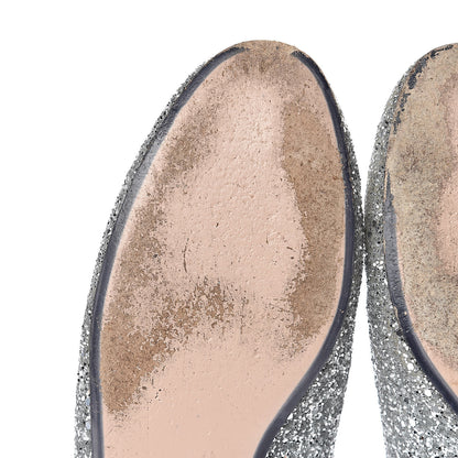 Gucci Glitter Womens Princetown Slippers 39 Silver 10 of 15