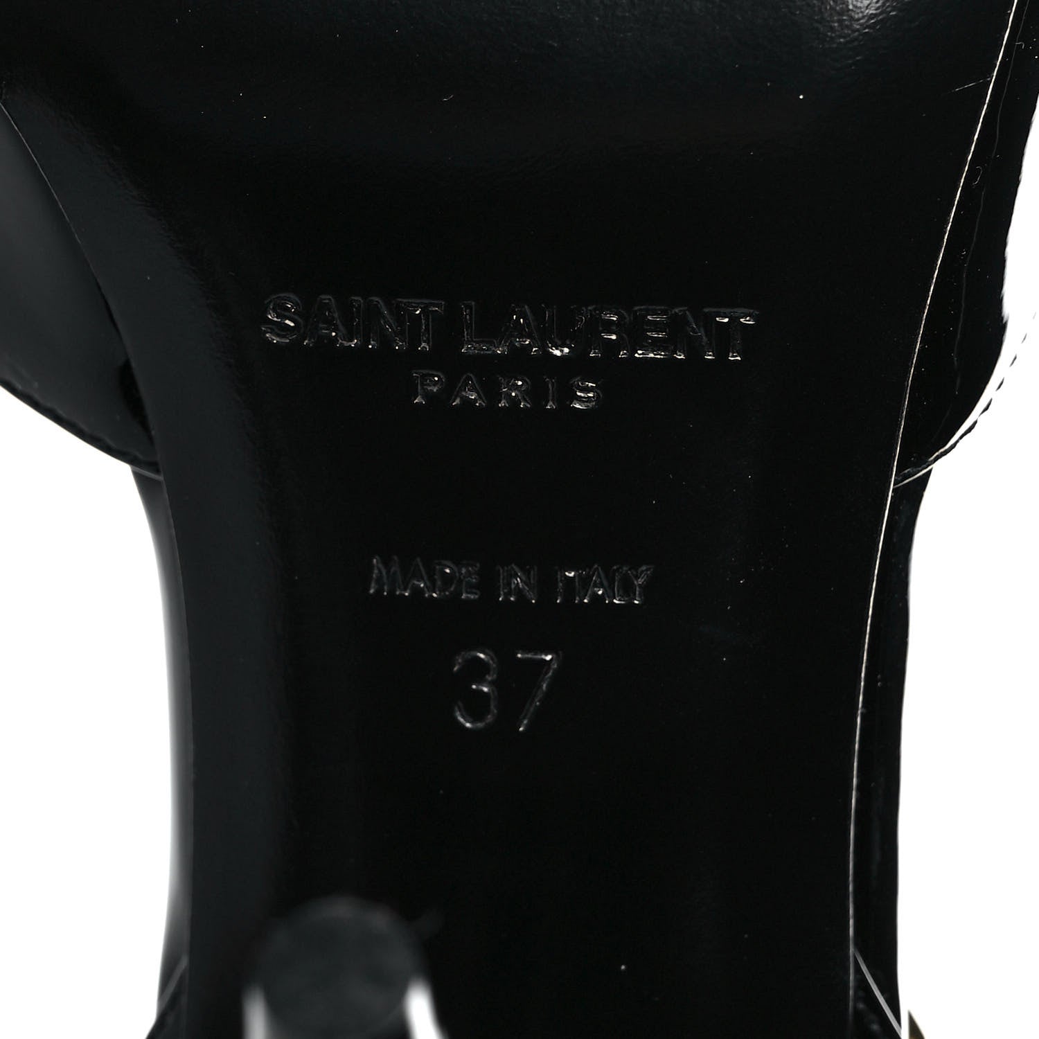 Saint Laurent Patent Venus Chain 95 Pumps 37 Black 6 of 8