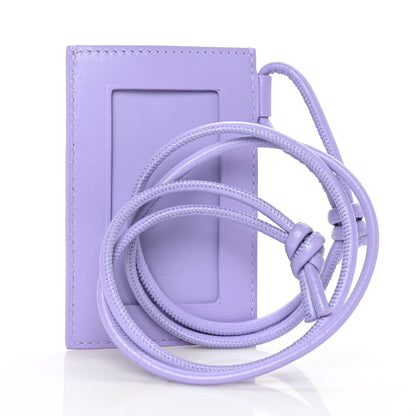 Bottega Veneta Nappa Maxi Intrecciato Card Case On Strap Wisteria 3 of 4