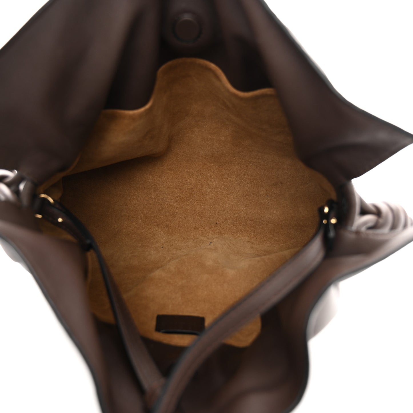 Nappa Medium Flamenco Knot Bag Chocolate