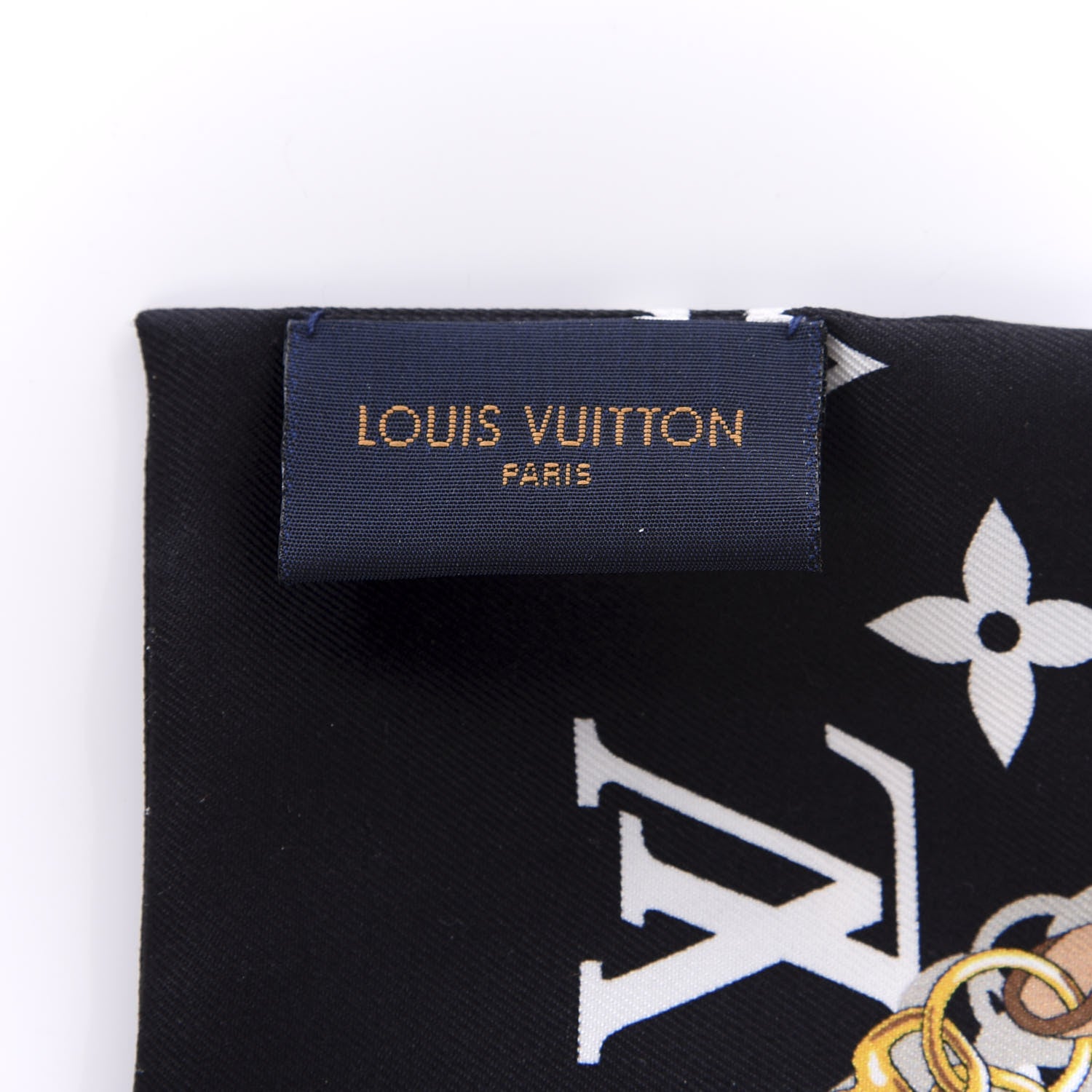 Louis Vuitton Silk Monogram Confidential Bandeau Black 3 of 3