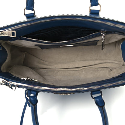 Prada City Calf Hand Stitched Medium Galleria Double Zip Tote Bleuette 5 of 10