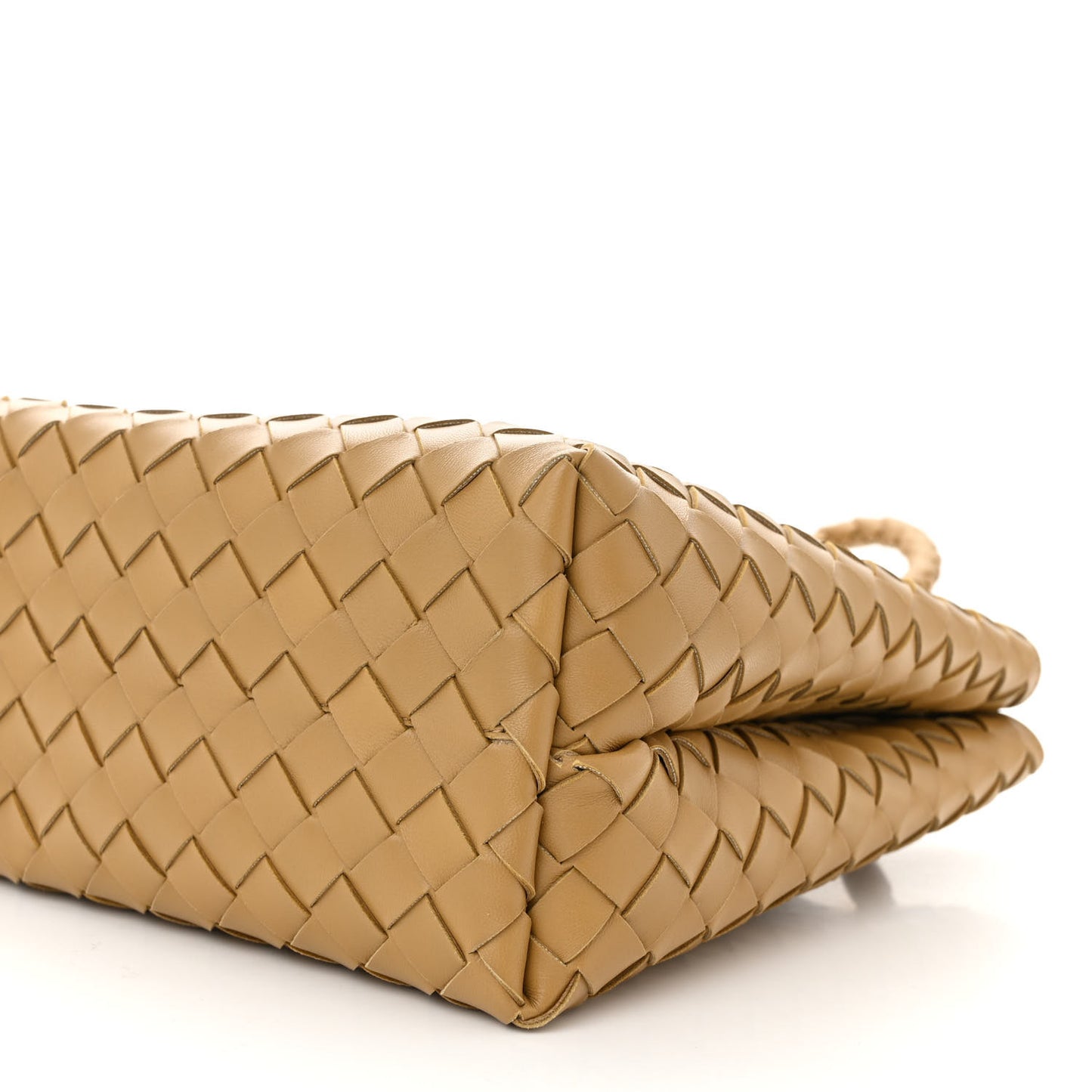 Nappa Intrecciato Medium Andiamo Shoulder Bag Dark Praline