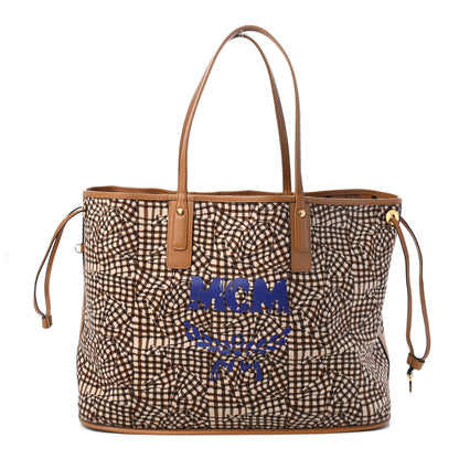 MCM Visetos Large Liz Reversible Shopper Tote Cognac 5 of 8