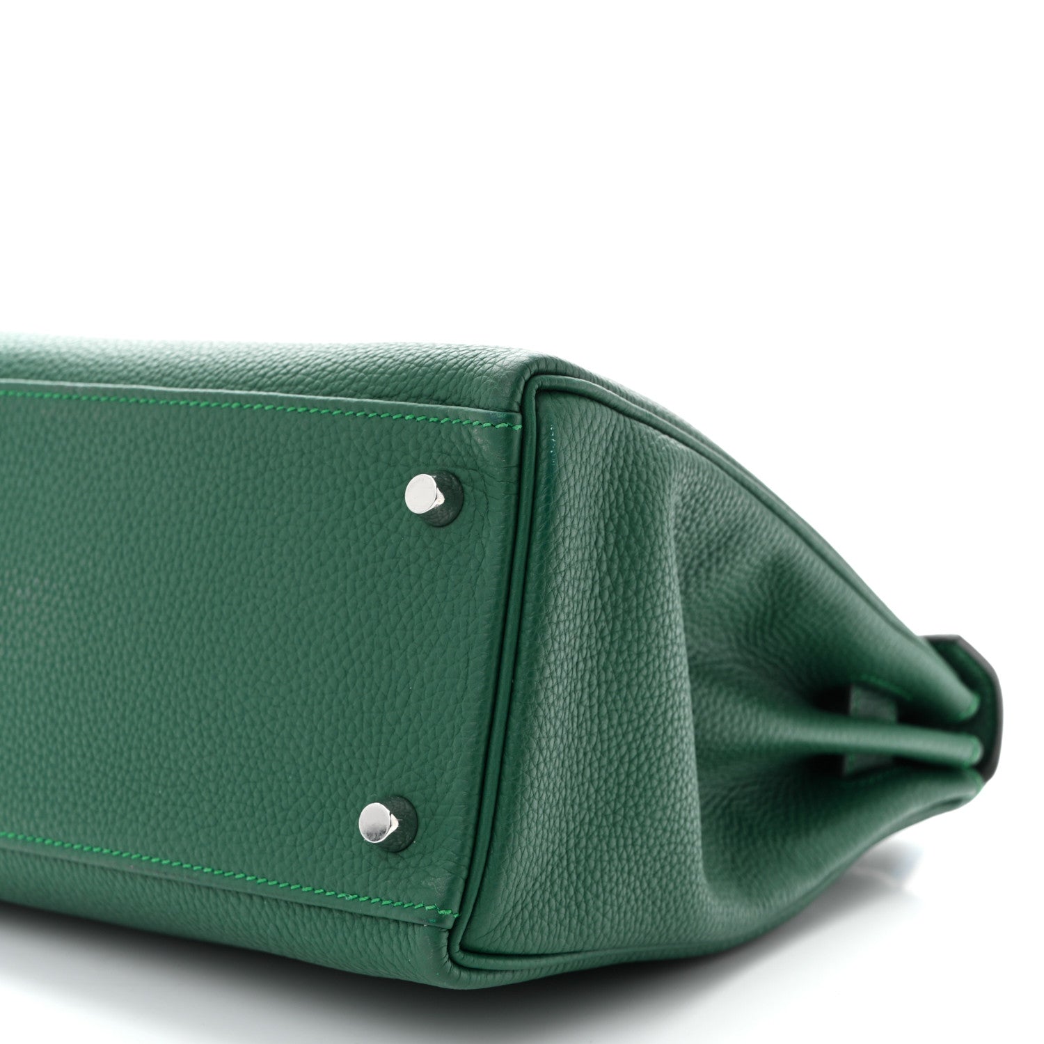Hermes Togo Au Pas Kelly Retourne 28 Malachite Turquoise Black 10 of 10
