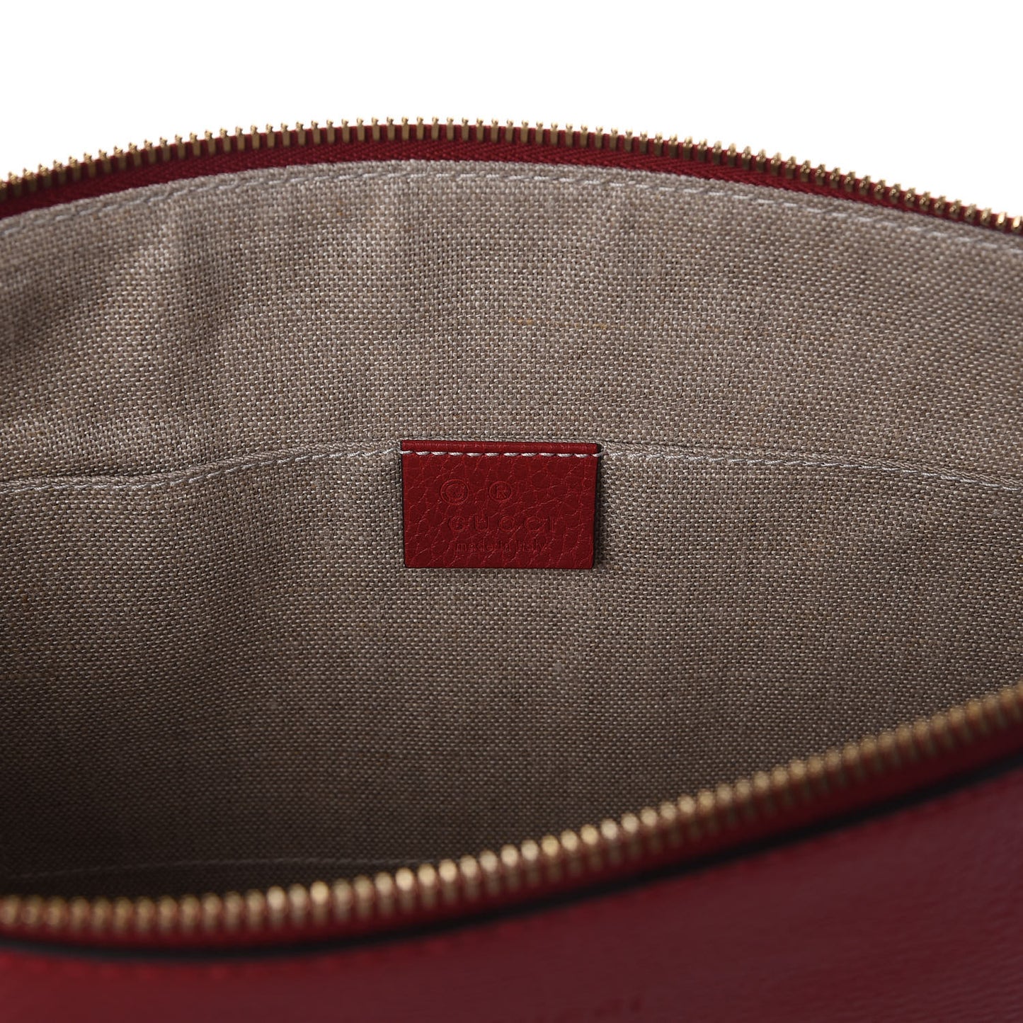 Calfskin Large Bamboo Clutch Red