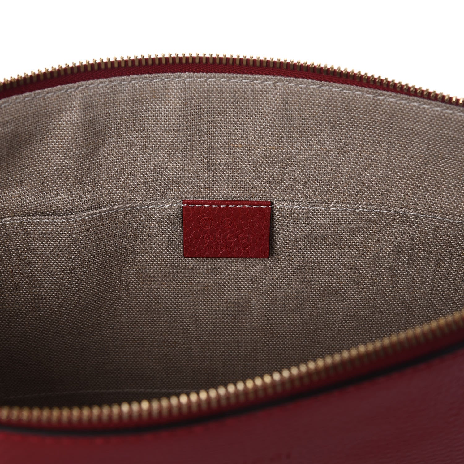 Gucci Calfskin Large Bamboo Clutch Red 8 of 11