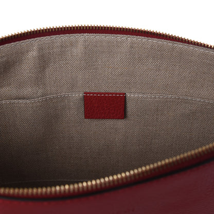 Gucci Calfskin Large Bamboo Clutch Red 8 of 11
