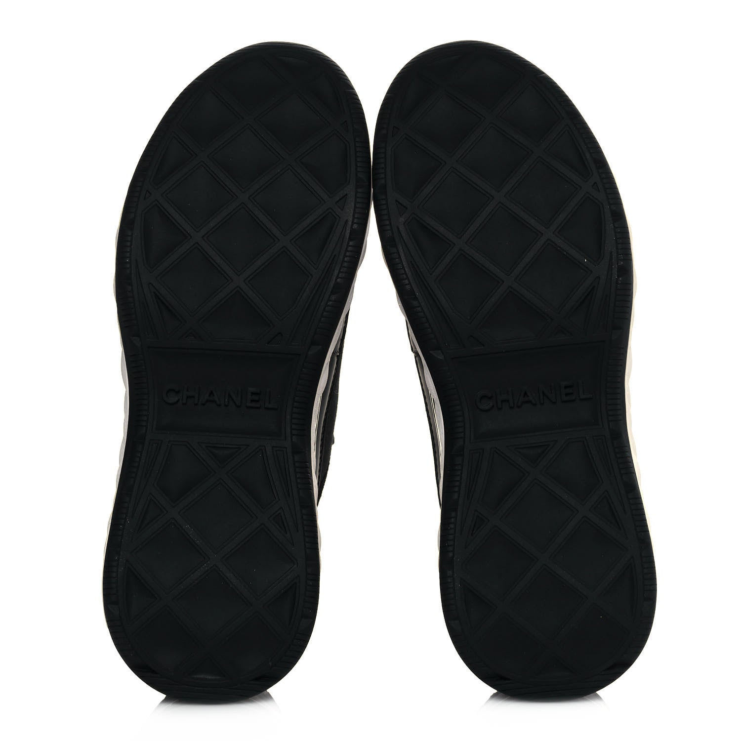 Chanel Velvet Calfskin Mixed Fibers CC Sneakers 36 Black 5 of 7