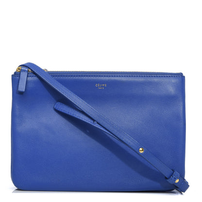 Celine Lambskin Small Trio Crossbody Bag Electric Blue 1 of 13