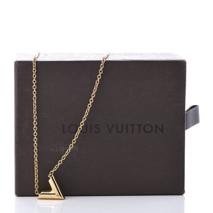 Louis Vuitton Essential V Necklace Gold 6 of 6