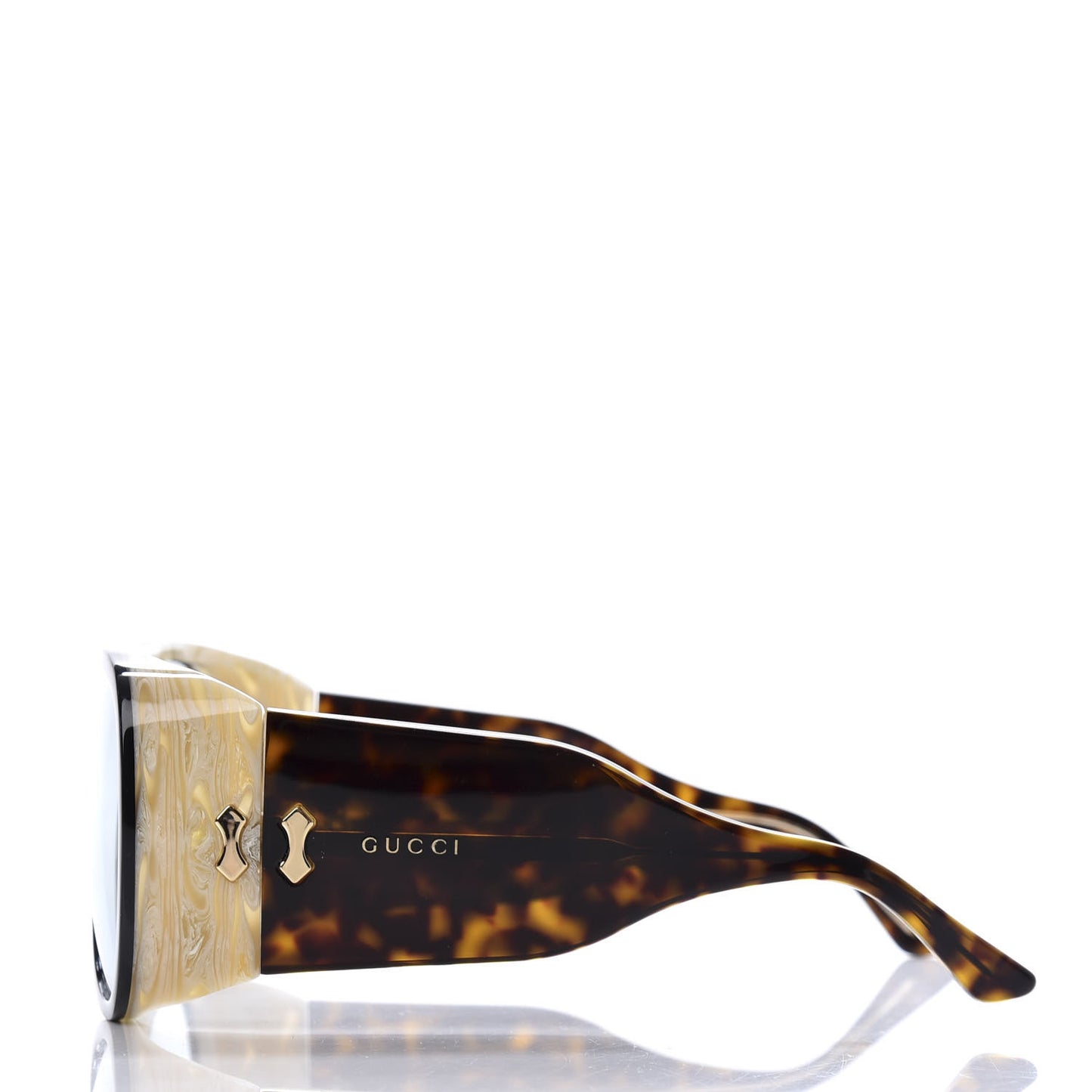 Acetate Sunglasses GG0149S Black Horn