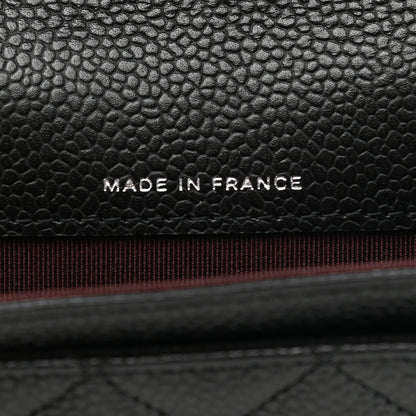 Chanel Caviar Quilted Flap Card Holder Wallet Black 7 of 9