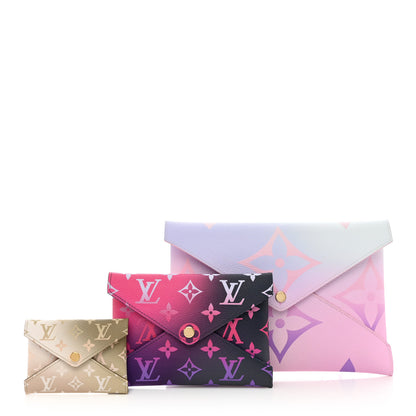 Louis Vuitton Monogram Giant Spring in the City Kirigami Pochette Set Sunrise Pastel Midnight Fuchsia Sunset Kaki 3 of 10
