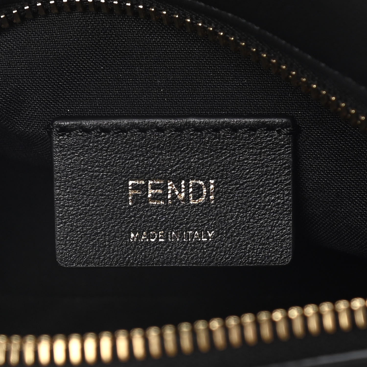 Fendi Vitello Century Bi-Color FF 1974 Embossed Mini Camera Case Maya Black 6 of 16