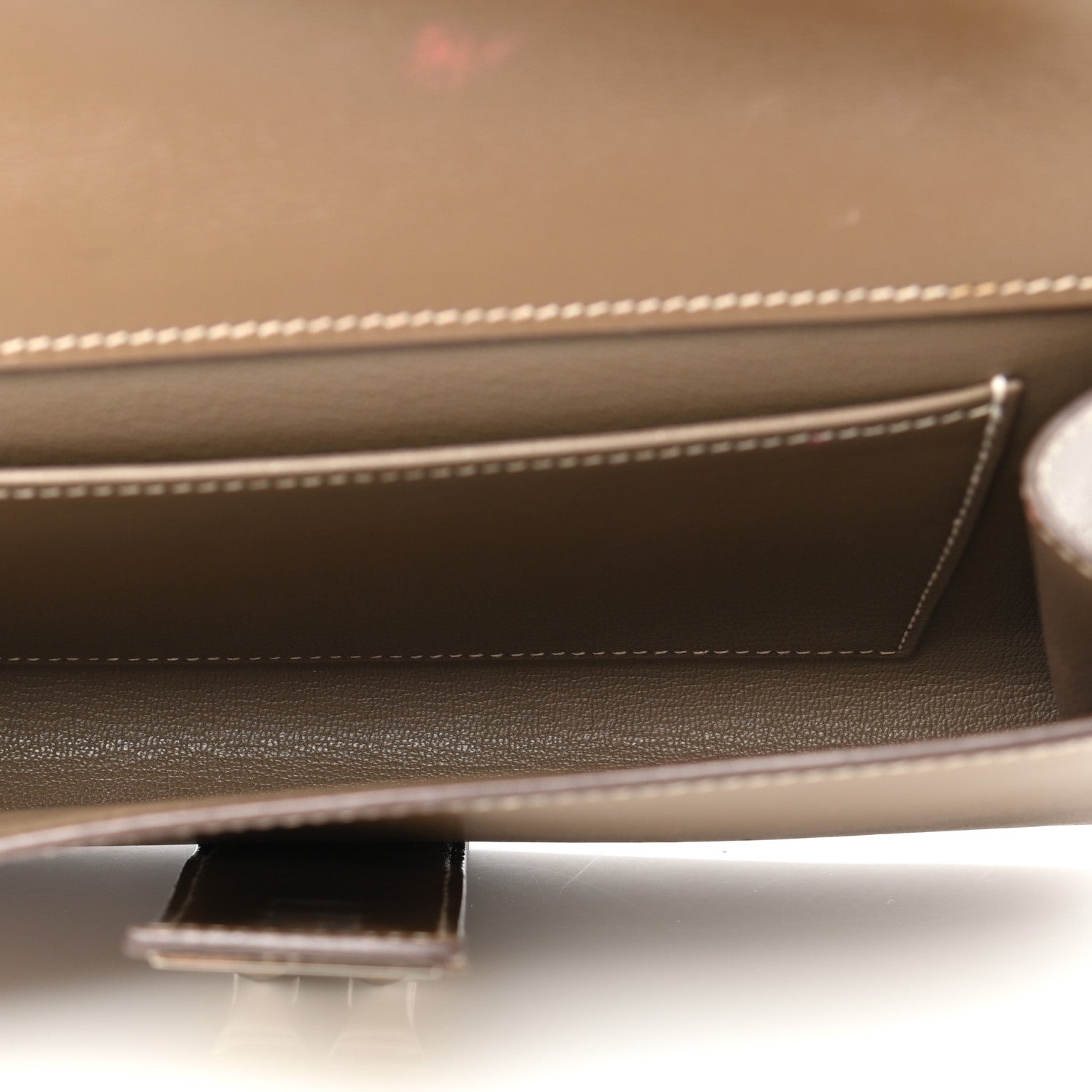 Hermes Tadelakt Medor 23 Clutch Etoupe 5 of 10