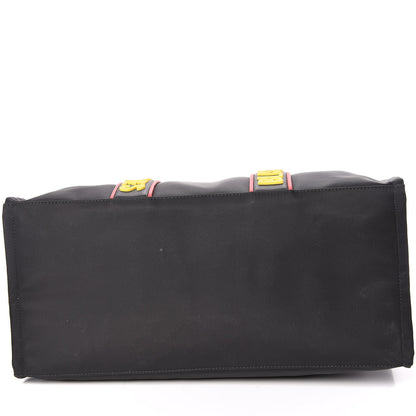 Fendi Nylon Calfskin Vocabulary Shopping Tote Black 14 of 14