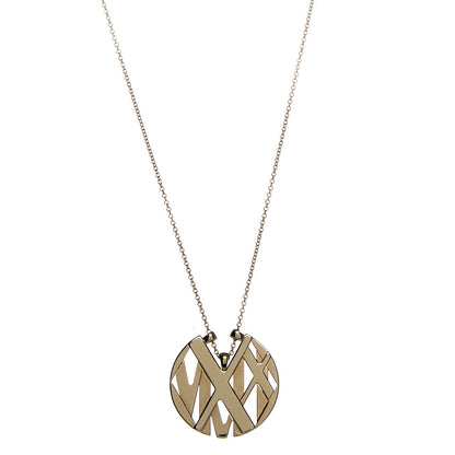 Tiffany 18K Yellow Gold Small Atlas Round Medallion Pendant Necklace 1 of 7