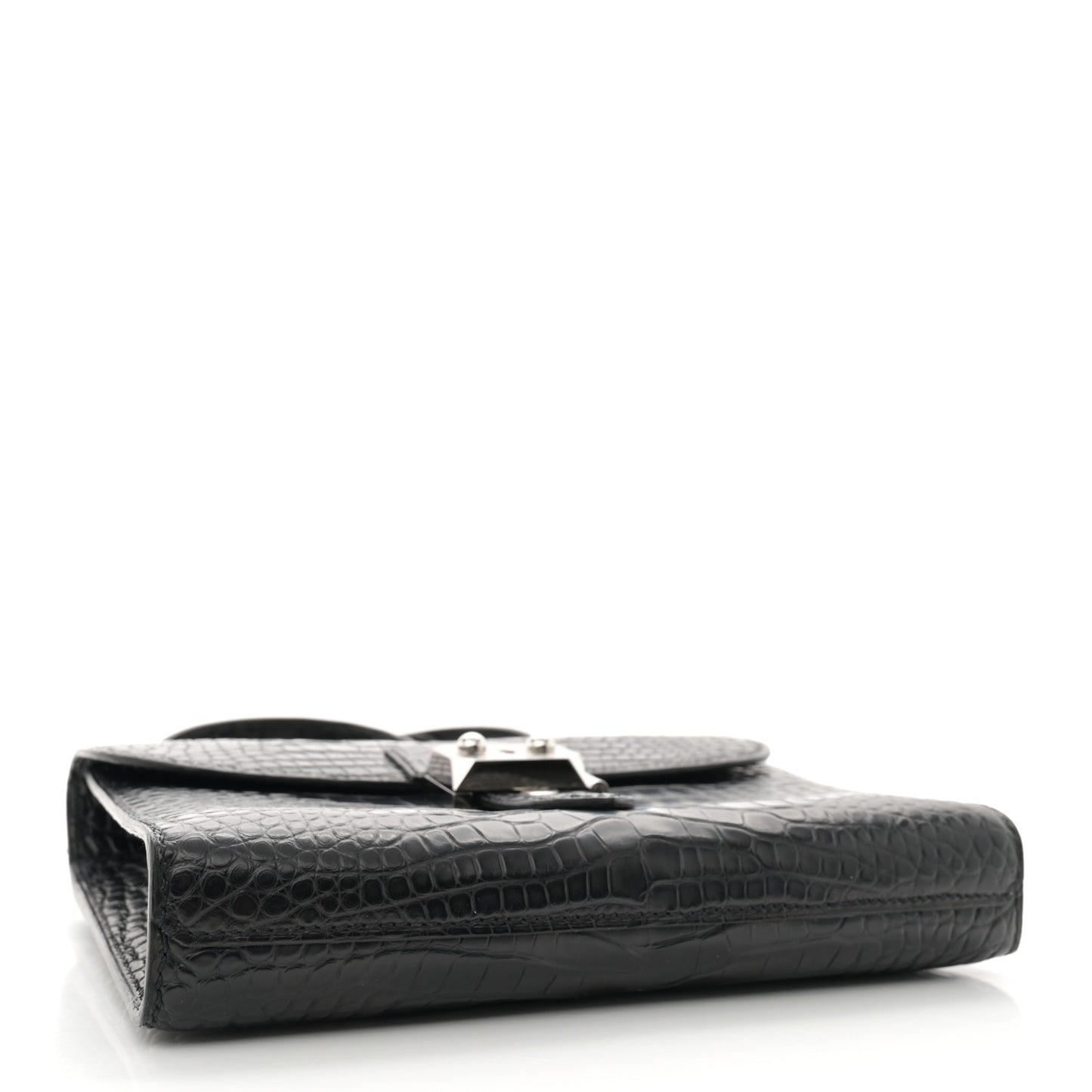 Matte Alligator Sac A Depeches 21 Messenger Bag Black
